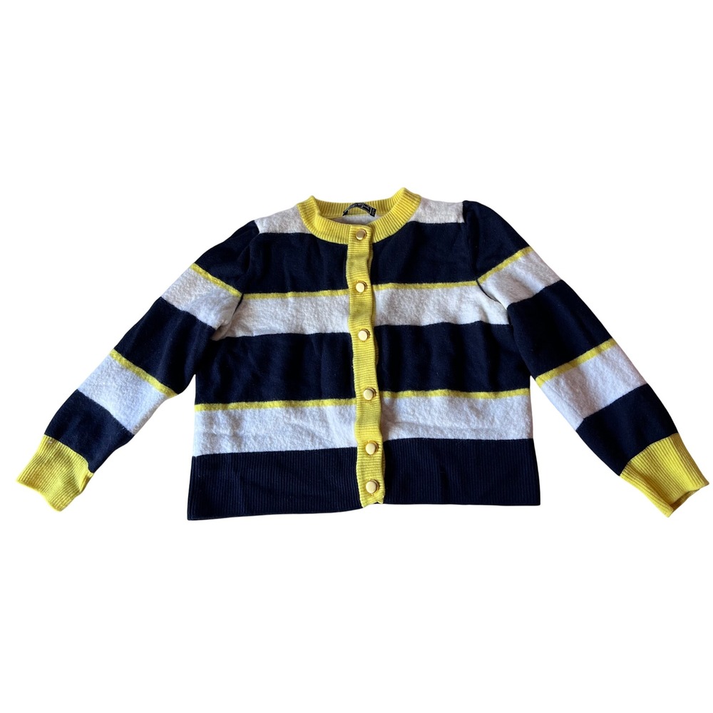 Giorgio Grati‎ Kids Striped Wool Cardigan Sweater Gold Buttons Made in Italy